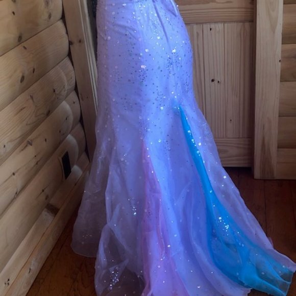 Mori Lee Prom/Grad dress with rainbow tail - Picture 3 of 6